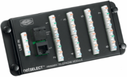 8-Port Telephone Module, Integral Design, 3.4 Inch Width, Indoor Use