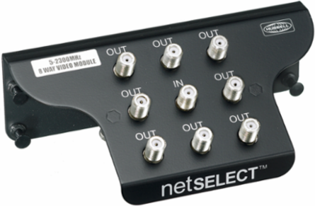 8-Way Coaxial Splitter Module, 1GHz, 3.9 Inch Width, Indoor Use