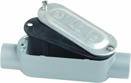 Aluminum Conduit Body with Cover & Gasket, Hub Size 1-1/2 Inch, Volume 36 Cu. In.
