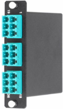 Fiber Optic Cassette, LGX 36 Fiber Ports, OM3/OM4, Aqua
