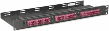 Fiber Optic Cassette Adapter Panel, LC Duplex to 2 MPO, OM4 24 Fiber