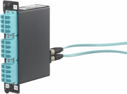 Fiber Optic Cassette LC-MT OM4 24-Fiber 6.7 Inch Width 250 Micron