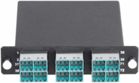 Fiber Optic High Density Cassette 72 Fibers 36 Ports LGX OM3/OM4