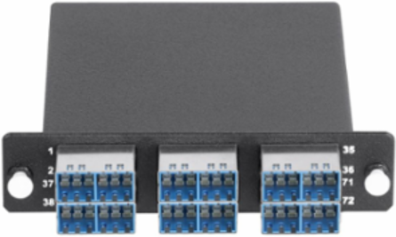 Fiber Optic High Density Cassette, LGX Size, 72 Fibers, OS2, Blue