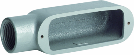 1 Inch E Hub Aluminum Conduit Body, Powder Epoxy Paint, Raintight, 12 cu. in Volume