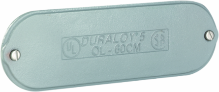 1-1/2 Inch Cast Iron Conduit Cover, Powder Epoxy Finish, 8 Inch Length
