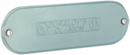 2" Cast Iron Conduit Cover, Duraloy Iron, Powder Epoxy Finish, 10" Length