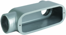 3/4 Inch LB Hub O Conduit Body, Aluminum, 6 Inch Length, Raintight Design