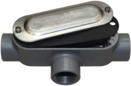 Aluminum Conduit Body T Type with Cover & Gasket, Hub Size 1/2 Inch, Volume 4.0 Cubic Inches