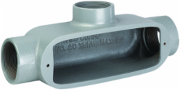 3-1/2 Inch T Hub Conduit Body, Malleable Iron, Raintight, 292 cu. in. Volume