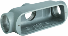 3/4 Inch TB Hub Conduit Body, Malleable Iron, Raintight, 7 cu. in. Volume