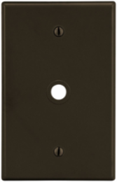 Nonmetallic Wallplate with 406 Inch Opening, 1-Gang, Brown, Smooth Satin Finish