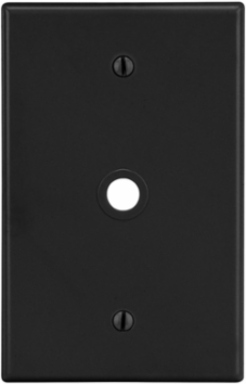 Black Wallplate 1-Gang 406" Opening, 4.63 Inch x 2.88 Inch x 0.25 Inch