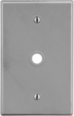 Wallplate 1-Gang 406 Inch Opening, Gray, Polycarbonate, 4.63 x 2.88 x 0.25 Inch