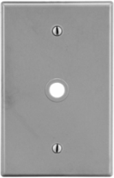 Wallplate 1-Gang 406 Inch Opening, Gray, Polycarbonate, 4.63 x 2.88 x 0.25 Inch
