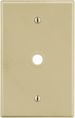 Wallplate 1-Gang Ivory 406 Inch Opening, 4.63 Inch x 2.88 Inch x 0.25 Inch