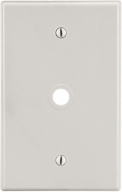 Wallplate 1-Gang 406" Opening, Light Almond, Polycarbonate, 4.63 x 2.88 x 0.25 Inch