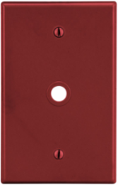 Red 1-Gang Wallplate with 406 Inch Opening, Smooth Satin Finish, Polycarbonate