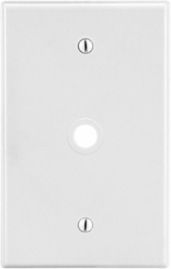 Nonmetallic Wallplate with 406 Inch Opening, White, 1-Gang, Smooth Satin Finish