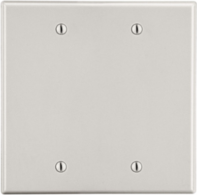 Wallplate, Blank Box Mount 2-Gang Size 4.63 x 4.69 Inch Light Almond