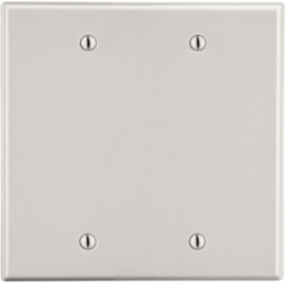 Wallplate, Blank Box Mount 2-Gang Size 4.63 x 4.69 Inch Light Almond