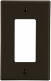 1-Gang Decorator Wallplate, Brown, Smooth Satin Finish, 4.63 Inch x 2.88 Inch x 0.25 Inch