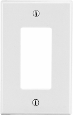WALLPLATE, 1-G, DEC, WH
