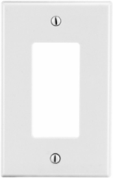 WALLPLATE, 1-G, DEC, WH