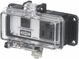 NEMA 4X Industrial Ethernet Enclosure with Cat 5e 15A Receptacle, 6.5x14.2x10.3 Inch