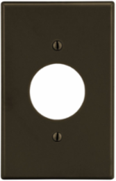 Nonmetallic Wallplate 1-Gang 1.40" Opening, Brown, 4.63 Inch x 2.88 Inch x 0.25 Inch