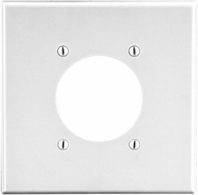 Dual Gang Wallplate 2.15 Inch Opening, Smooth Satin Finish, White