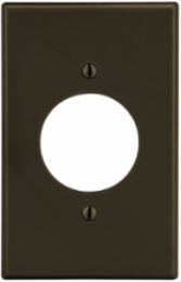 Nonmetallic Wallplate, 1-Gang, 1.60" Opening, Brown, 4.63 Inch x 2.88 Inch x 0.25 Inch