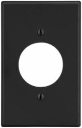 Black Wallplate 1-Gang 1.60" Opening, 4.63 Inch x 2.88 Inch x 0.25 Inch