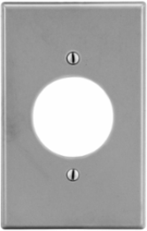 Gray 1-Gang Wallplate with 1.60 Inch Opening and Smooth Satin Finish