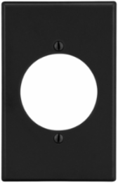 Nonmetallic Wallplate, 1-Gang, 2.15" Opening, Black, 4.63 x 2.88 x 0.25 Inch