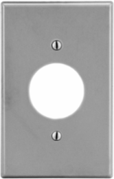 Gray 1-Gang Wallplate with 1.40" Opening, Smooth Satin Finish, 4.63 in x 2.88 in x 0.25 in