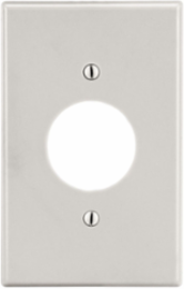 Wallplate 1-Gang 1.40" Opening Light Almond, Polycarbonate, 4.63 x 2.88 x 0.25 Inch