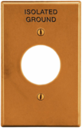 Wallplate, 1.40" Opening- Isolated Ground