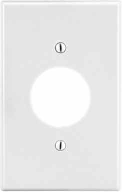 Wallplate, 1-Gang, 1.40" Opening, 4.63 x 2.88 Inch, Smooth Satin Finish, Polycarbonate