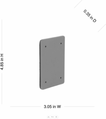 1-Gang Weatherproof Cover, Gray, NEMA 3R, Nonmetallic, 5.54 Inch Height