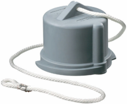 IEC Male Closure Cap for 100A All Wire, Watertight, Gray Non-Metallic