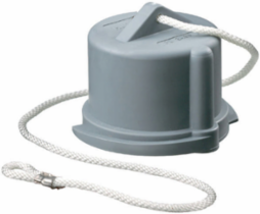IEC Male Closure Cap for 100A All Wire, Watertight, Gray Non-Metallic