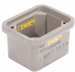 Box, polymer concrete, 11"x18"x18", Straigth Wall, Open Bottom, Gasket