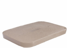 Cover, Polymer Concrete, Heavy Duty Tier 15, 12'x12'x 1", 1-piece w/2 Bolts, Communications Logo