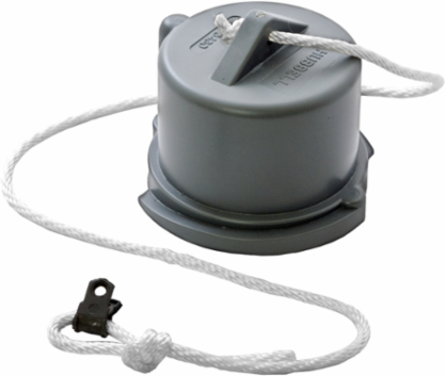 Male Closure Cap, 30A 3 & 4-Wire Gray Non-Metallic, Watertight