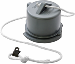 Heavy Duty IEC Male Closure Cap for 30A 5-Wire, Watertight Gray Composite