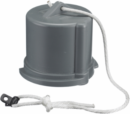 Male Closure Cap for 60A All Wire, Gray Non-Metallic, Watertight