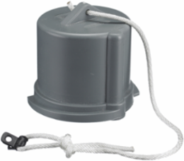 Male Closure Cap for 60A All Wire, Gray Non-Metallic, Watertight