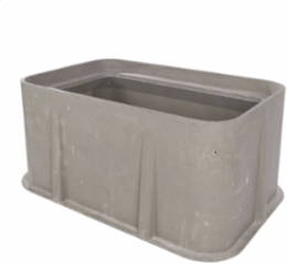 Box, Polymer Concrete, Tier 22, 24"x36"x18", Flared Wall, Open Bottom, Gasket