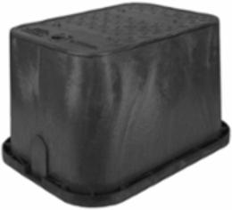 Assembly, Black, HDPE Box and Cover, Pedestrian, 10" x 15" x 12", Non-Bolt Down